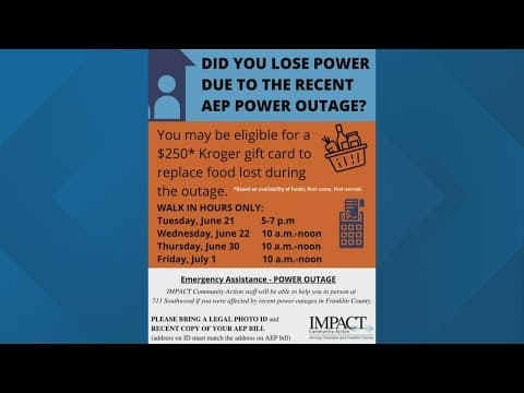 AEP Ohio offering $2.7 million to customers impacted by power outages last week