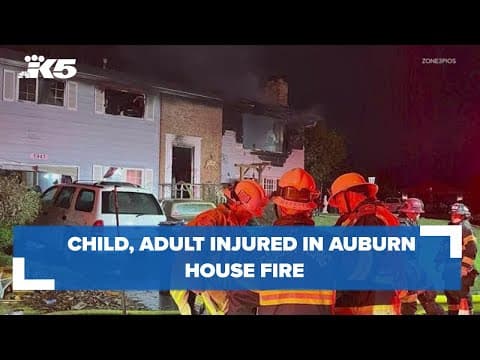 Child, adult seriously injured after Auburn house fire