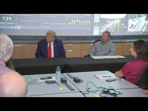 Donald Trump meets with Georgia Governor Brian Kemp