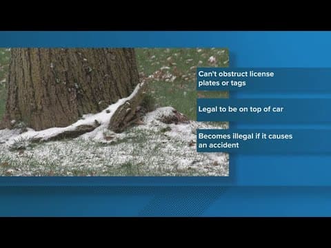 Is it illegal to drive with snow on your car in Ohio?