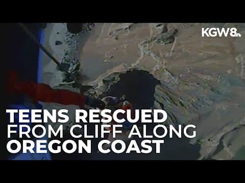 U.S. Coast Guard rescues 2 teens from cliff in Lincoln City