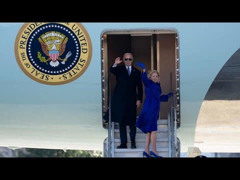 Former President Biden departs from US Capitol