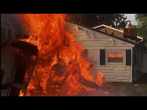 Chief: Propane cylinder inside garage possibly caused house fire, explosion near Mansfield