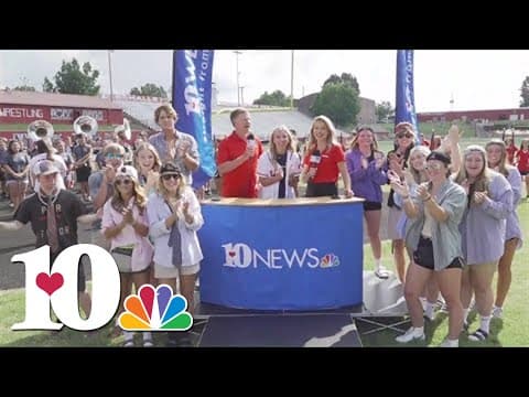 Halls High School student section gets hype ahead of game against Hardin Valley