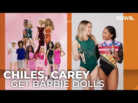 Olympic gymnasts Jordan Chiles, Jade Carey get their own Barbie dolls
