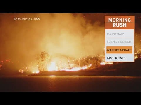 Massive wildfire burning in California