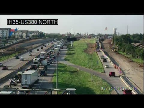 All northbound lanes shut down in Denton on I-35 at Loop 288 after multi-vehicle crash