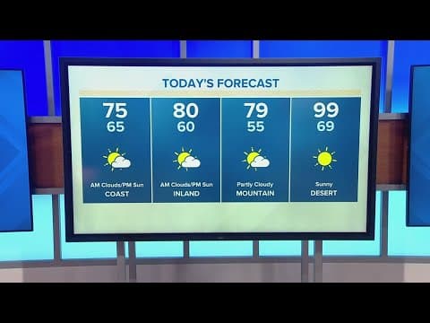 After brief warming this weekend, San Diego will see temps drop by next week