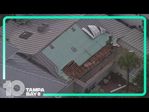 Roof peeled off home in Clearwater after overnight tornado