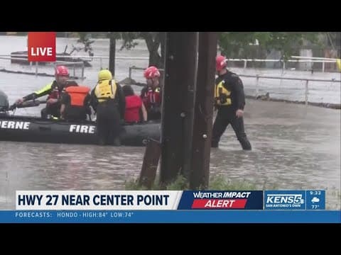 Family rescued from floodwaters along Guadalupe River northwest of San Antonio