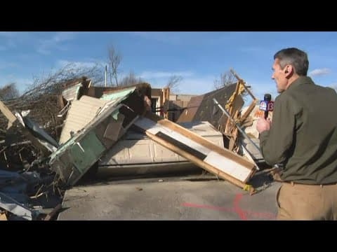 Assessing the damage to Winchester after preliminary EF3 rated tornado