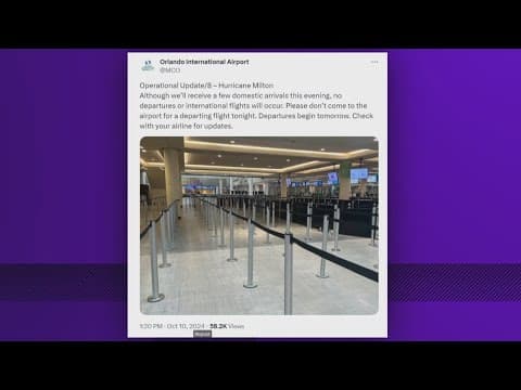 Up to 2,000 flights cancelled across the U.S. due to the impact of Hurricane Milton