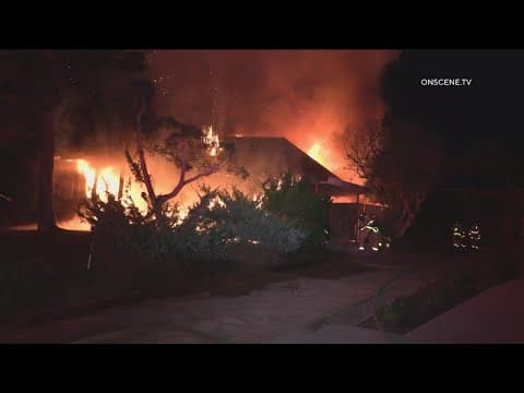 Fire burns through house in Point Loma