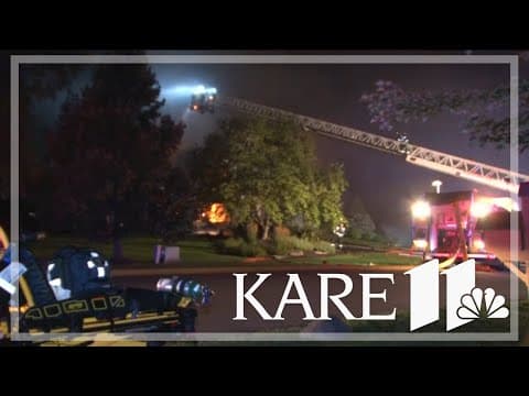 Medina crews work to put out fire