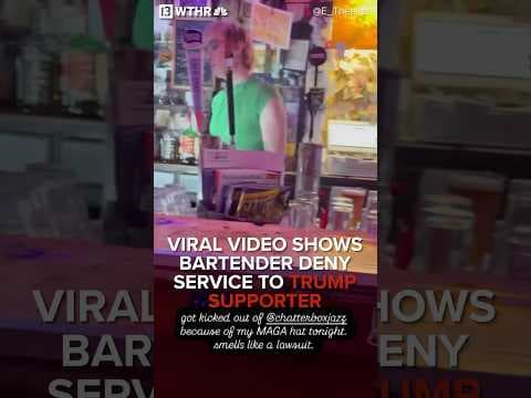 Viral video shows bartender deny service to Trump supporter