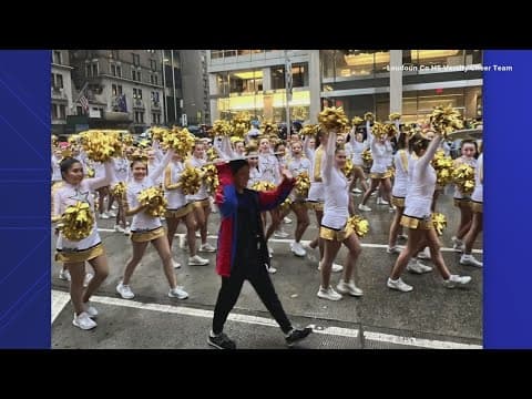 Loudoun County cheerleaders perform at Macy's Thanksgiving Day Parade