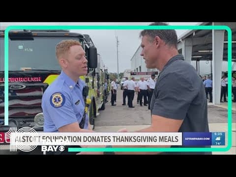 Alstott Family Foundation donates Thanksgiving meals to local first responders