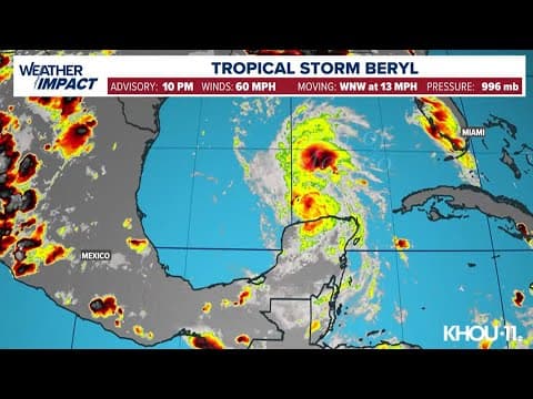 Tropical Storm Beryl tracker: Forecast path and spaghetti models