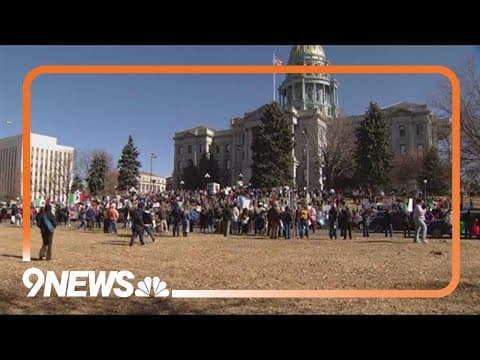 Protesters gather at Colorado Capitol to protest Trump administration policies