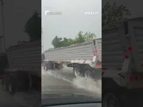 Rain dumped on parts of southeast Texas Friday afternoon