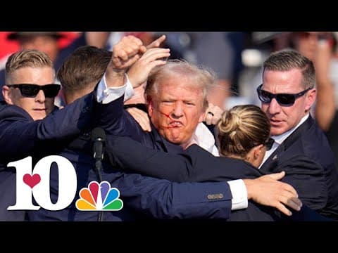 Video shows what happened as gunshots rang out during Donald Trump rally in Pennsylvania