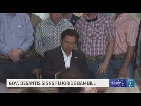 DeSantis signs a bill making Florida the 2nd state to ban fluoride from its water system