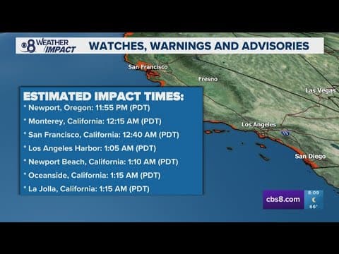 Tsunami Advisory along US coast after 8.8 earthquake near Russia (8P PT update)