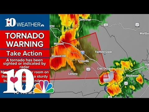 Tracking storms after Tornado Warning expires in Cumberland County and Crossville