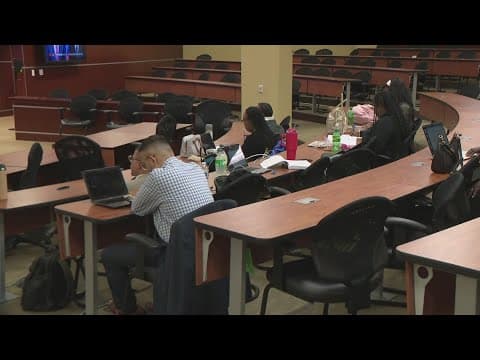 Law students from UDC gather to watch the Vice Presidential debate