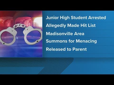 Junior high student arrested for making 'hit list,' St. Tammany Parish Sheriff says