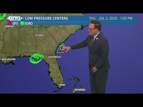 Tropical Weather Impact Monday 5 PM: Heavy rain likely across the northern Gulf later this week