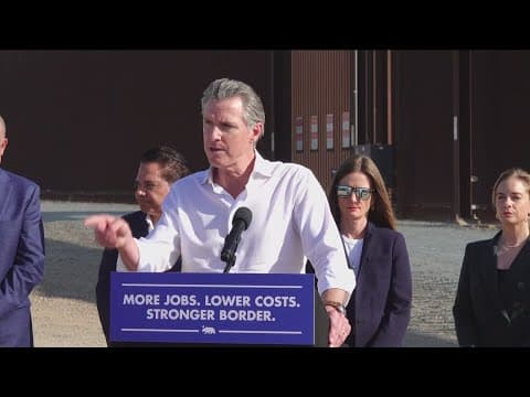 California Governor Newsom visits U.S.-Mexico border