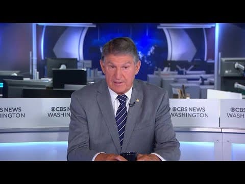 Sen. Joe Manchin wants to be a candidate for 'speaking for the middle of the country'