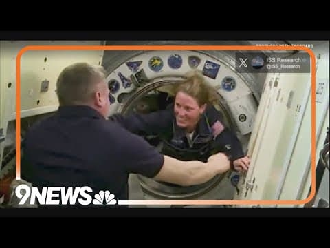 American astronaut leaving International Space Station