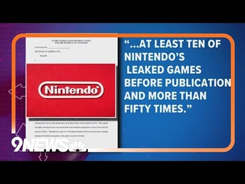 Colorado man sued by Nintendo, accused of pirating, sharing unreleased games