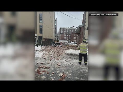 Ring camera captures building collapse in Massachusetts