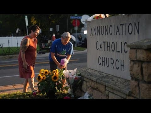 Memorial grows at Minnesota Catholic school after fatal shooting