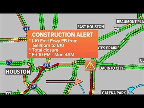 Weekend roadwork across the Houston area