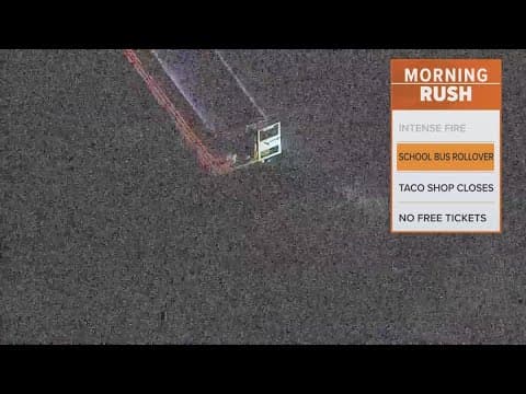 Bus overturns, injuring six people on a softball team