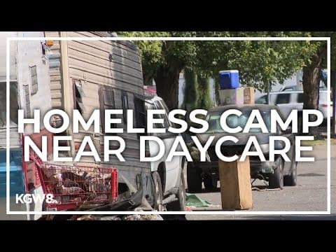 Homeless camp in Northeast Portland affecting nearby businesses