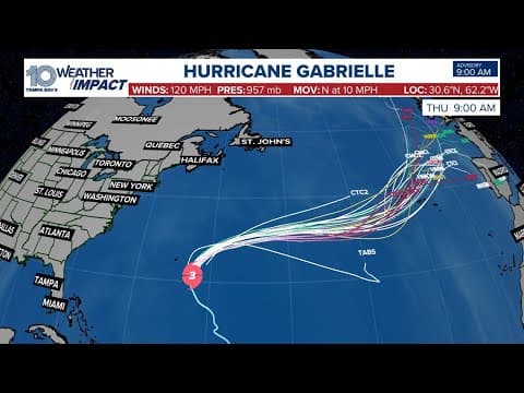 Tracking Hurricane Gabrielle, Tampa Bay-area weather