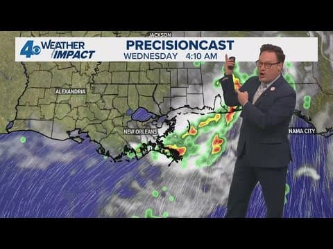 New Orleans Weather: Tropical wave keeps rain chances up and lingering clouds Wednesday