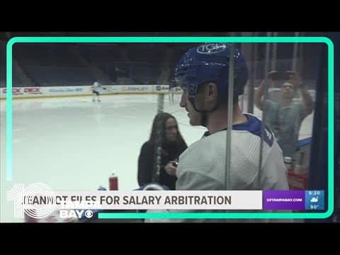 Tampa Bay Lightning Tanner Jeannot files for salary arbitration