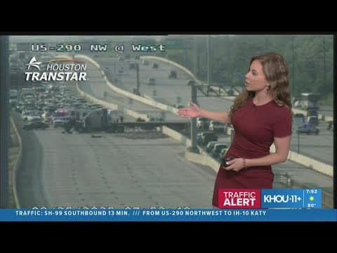 Multi-vehicle crash involving a big rig shuts down Hwy. 290 heading outbound near West Rd.