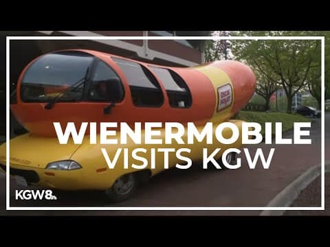Oscar Mayer Wienermobile stops by KGW