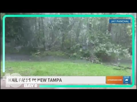 Hail falls over the weekend in parts of Tampa Bay area