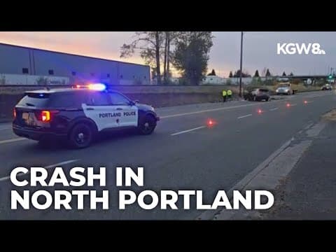 One person injured in crash on westbound Columbia Boulevard in North Portland