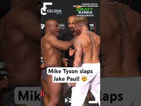 Things got heated between #miketyson and #jakepaul ahead of their fight on Friday🫣🤯