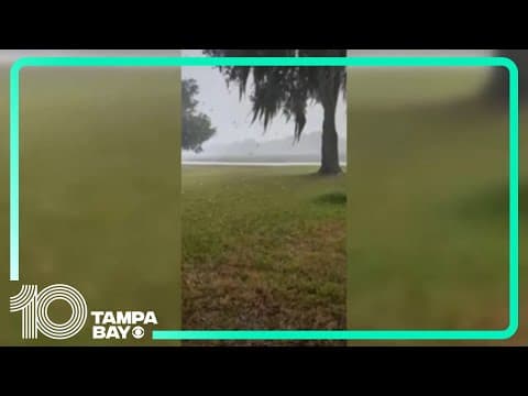 Hail falls in Hillsborough County as severe thunderstorms roll through