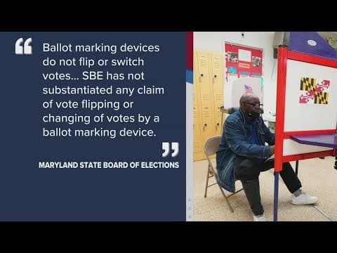 Maryland's elections board addresses concerns over ballot switching